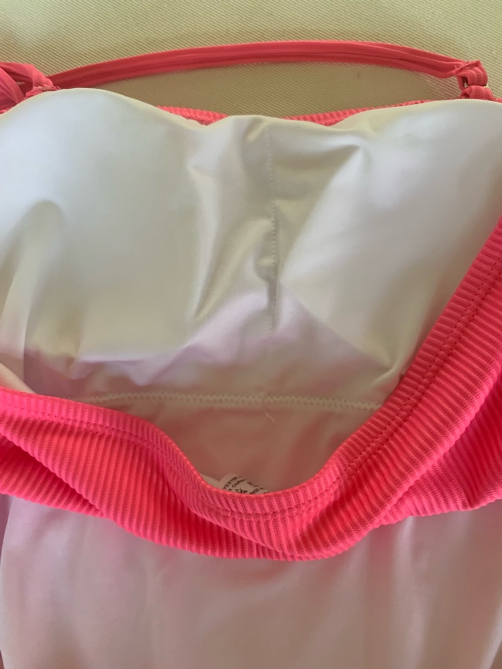 Bright Pink Ribbed One-Piece Swimsuit - Picture 7 of 7